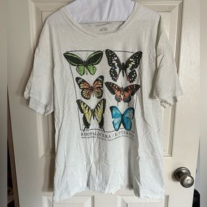 american eagle oversized butterfly tee